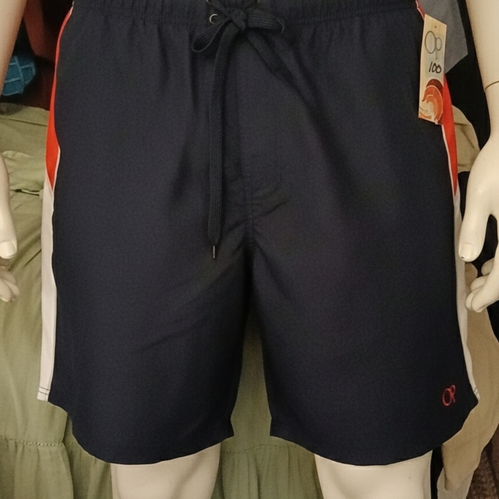 2XL NWT OP Patriotic AMERICANA Ocean Pacific Swim Trunks Board Shorts Big & Tall